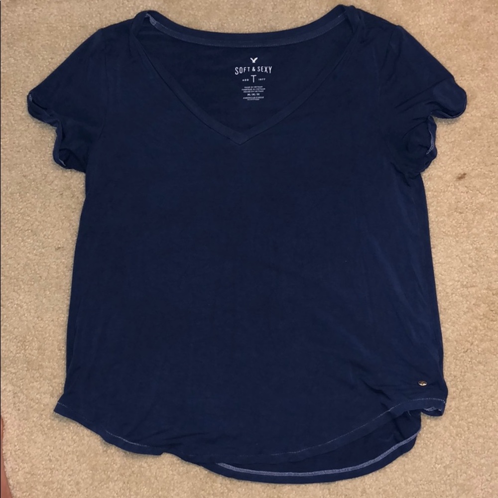 American Eagle Navy Blue T-Shirt